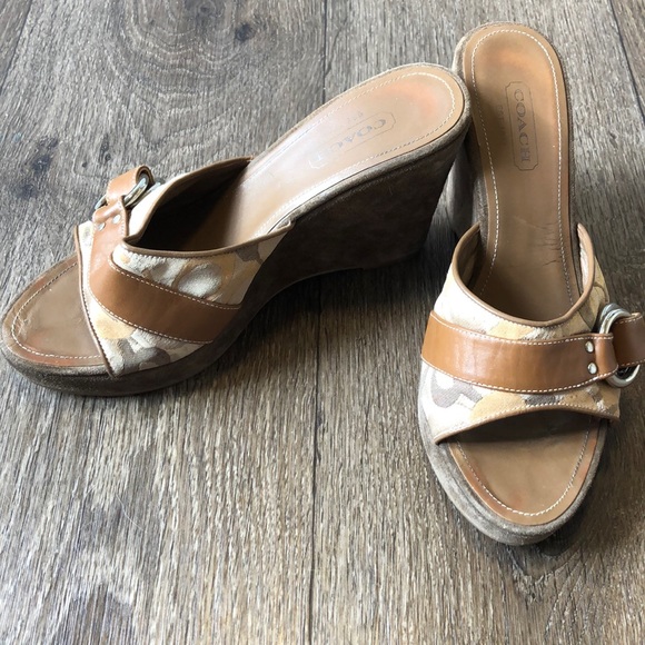 Coach Shoes - Coach Merrideth Wedge Slides in Suede